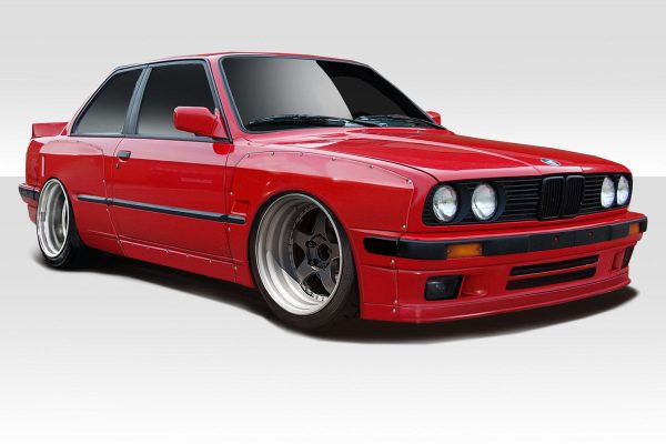 1984-1991 BMW 3 Series E30 Duraflex TKO Wide Body Kit - 6 Piece - Includes TKO Wide Body Front Fender Flares (113225), TKO Wide Body Rear Fender Flares (113226)